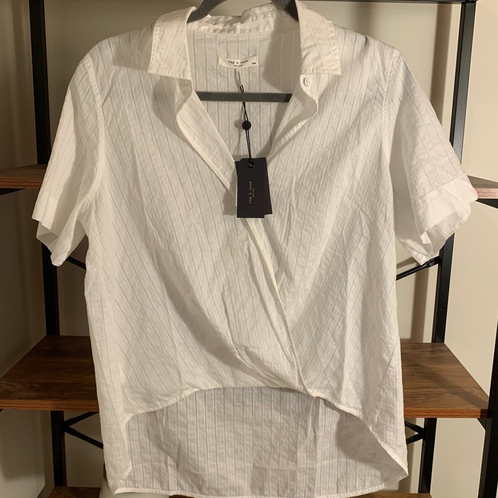 Rag & Bone White Collar Shirt